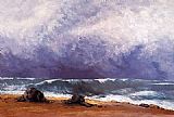 Gustave Courbet Canvas Paintings - The Wave 3